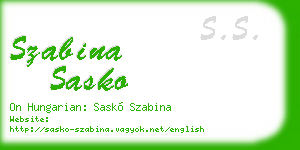szabina sasko business card