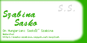 szabina sasko business card